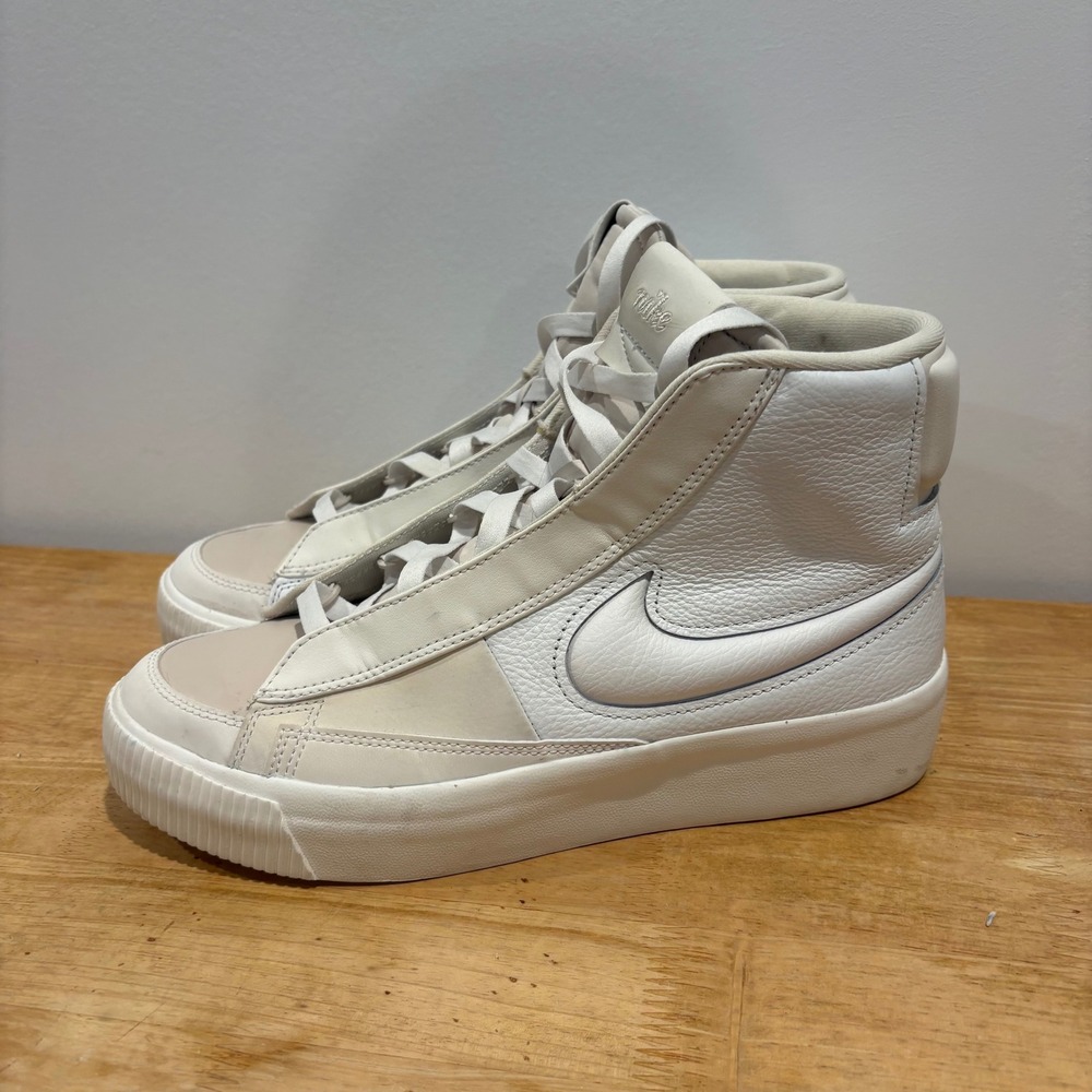 Nike‎ Blazer Mid Victory Sneakers Women White 9.5 Leather High Top DR2948-100